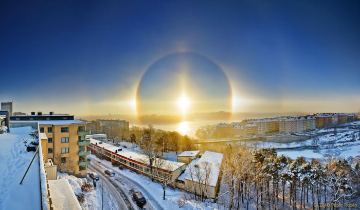 FOTOS: El extraordinario «arcoíris invernal». Un espectáculo natural maravilloso