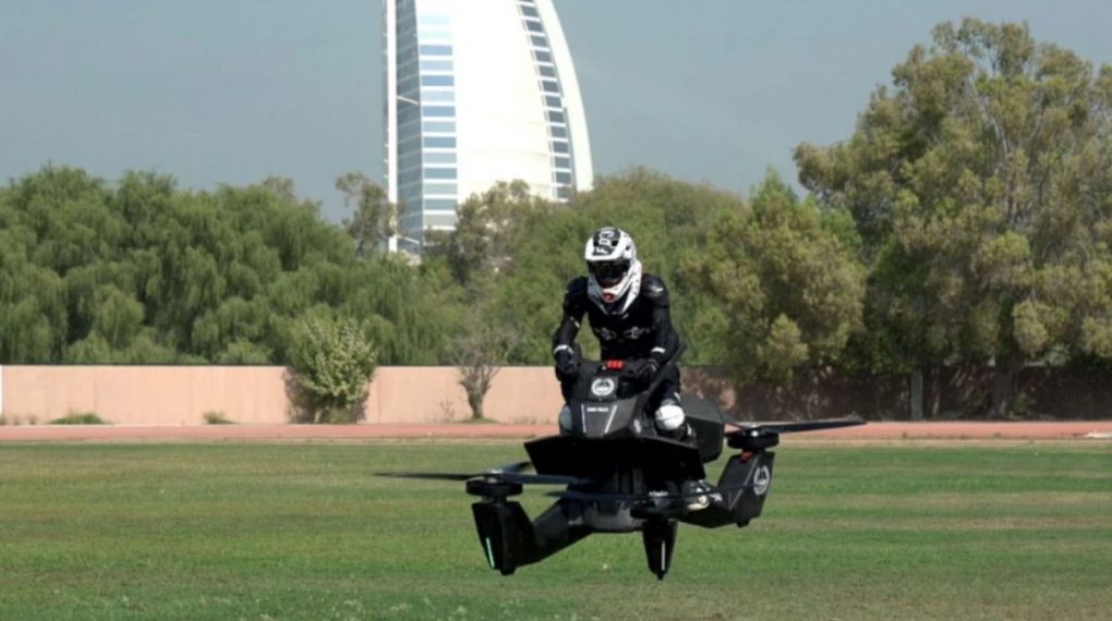Esta es la moto voladora utiliza la Policía de Dubái