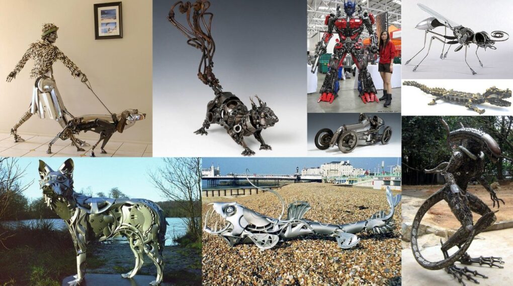 Impresionantes obras de arte hechas con metal reciclado