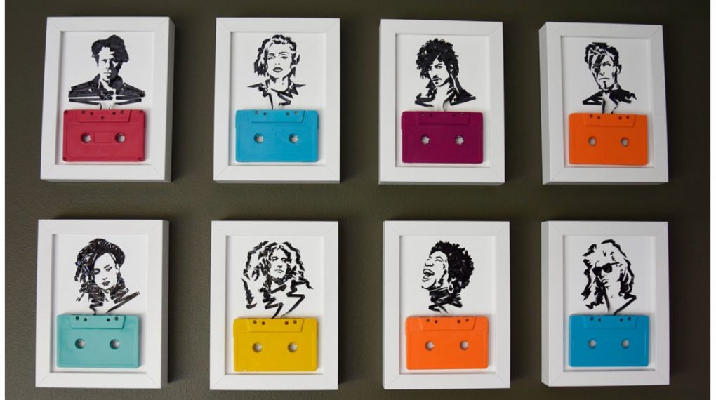 Arte con cintas de cassettes